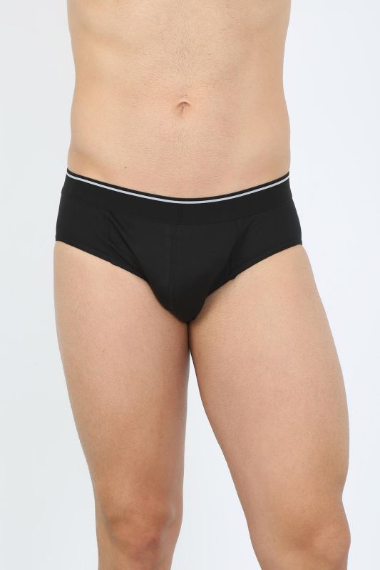 Moda Çizgi Erkek Pamuk 3lü Siyah Beyaz Gri Likralı Slip 40123 - 3