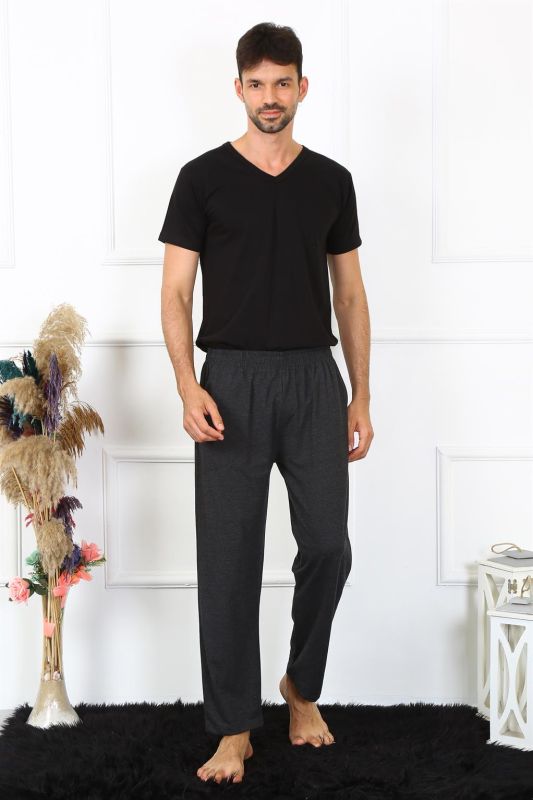 Moda Çizgi Erkek Pamuk Antrasit Tek Alt Pijama 27495 - 2