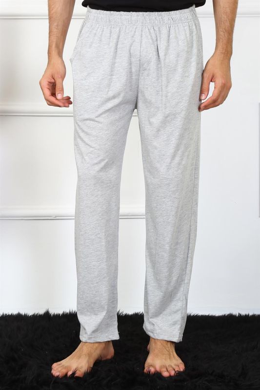 Moda Çizgi Erkek Pamuk Gri Tek Alt Pijama 27495 - 4