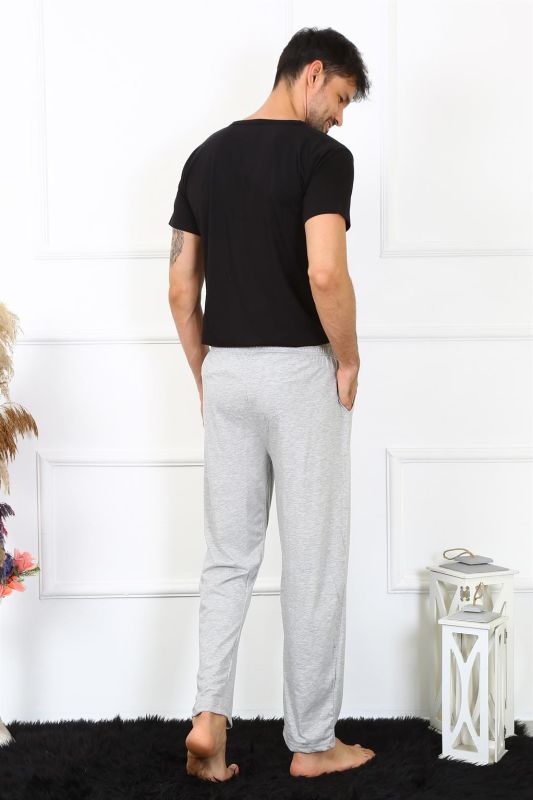 Moda Çizgi Erkek Pamuk Gri Tek Alt Pijama 27495 - 5