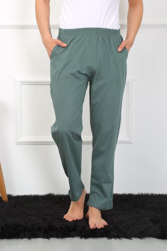 Moda Çizgi Men's Cotton Khaki Single Bottom Pajamas 27495 - 2