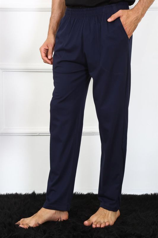 Moda Çizgi Erkek Pamuk Lacivert Tek Alt Pijama 27495 - 3