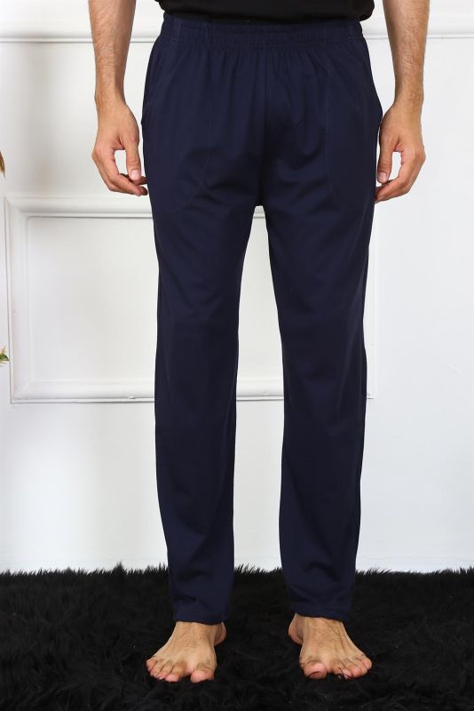 Moda Çizgi Erkek Pamuk Lacivert Tek Alt Pijama 27495 - 4
