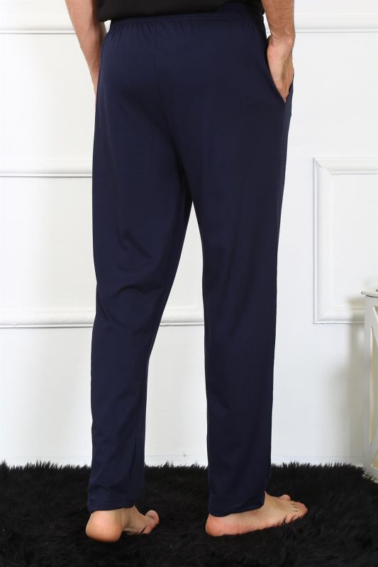 Moda Çizgi Erkek Pamuk Lacivert Tek Alt Pijama 27495 - 5