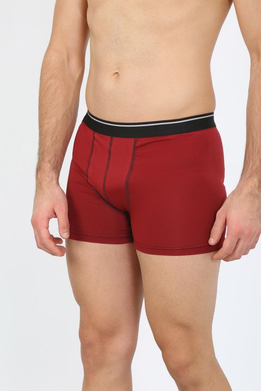 Moda Çizgi Erkek Pamuk Likralı Bordo 40133 - 1