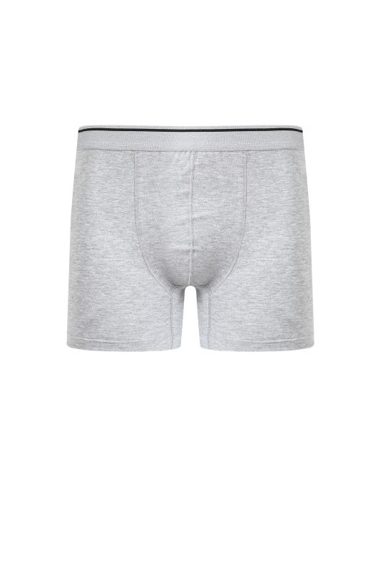 Moda Çizgi Erkek Pamuk Likralı Boxer Gri 40133 - 2