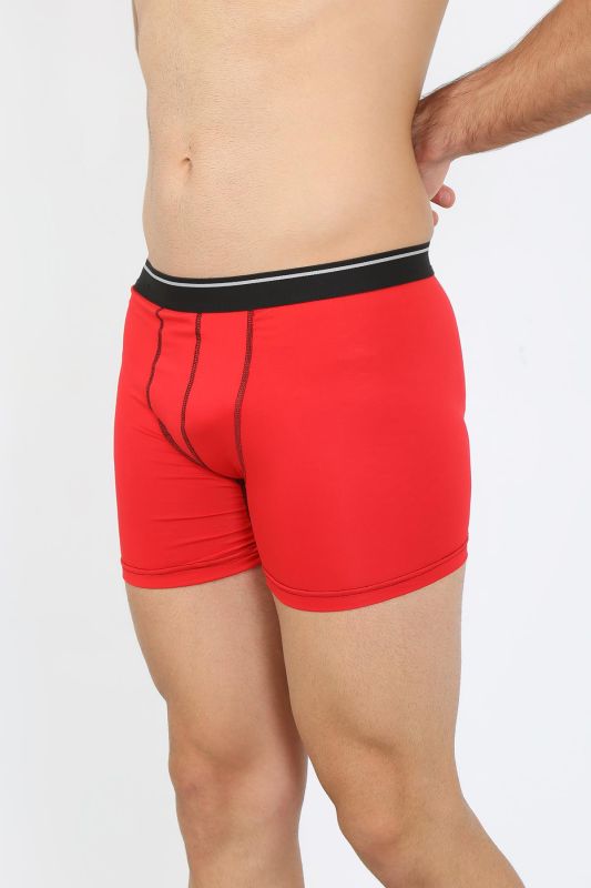 Moda Çizgi Erkek Pamuk Likralı Kırmızı 40133 - 2