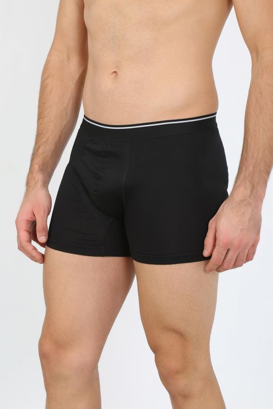 Moda Çizgi Erkek Pamuk Likralı Siyah 40133 - 4