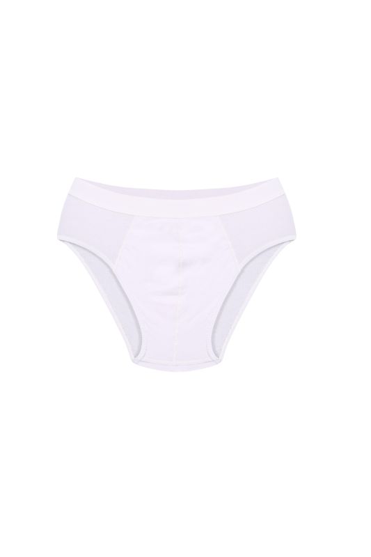 Moda Çizgi Erkek Pamuk Likralı Slip Beyaz 40132 - 2
