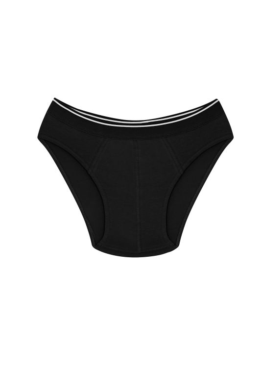Moda Çizgi Erkek Pamuk Likralı Slip Siyah 40132 - 2