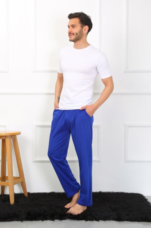 Moda Çizgi Erkek Pamuk Saks Tek Alt Pijama 27495 - 1