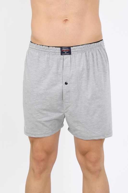 Moda Çizgi Erkek Penye Boxer Gri 40091 - 5