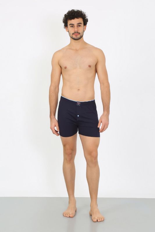 Moda Çizgi Erkek Penye Boxer Lacivert 40091 - 3