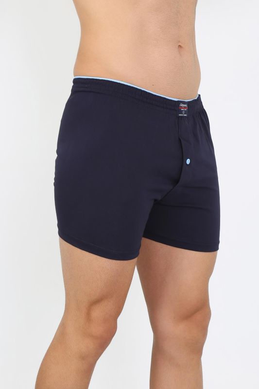 Moda Çizgi Erkek Penye Boxer Lacivert 40091 - 4