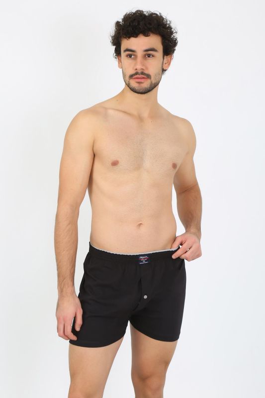 Moda Çizgi Erkek Penye Boxer Siyah 40091 - 4