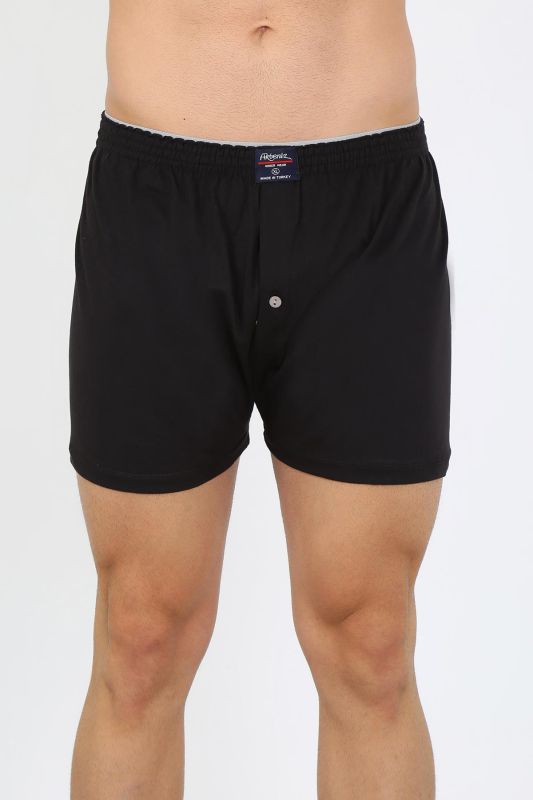 Moda Çizgi Erkek Penye Boxer Siyah 40091 - 5