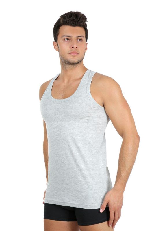 Moda Çizgi Men's Combed Cotton Gray 6566 - 2