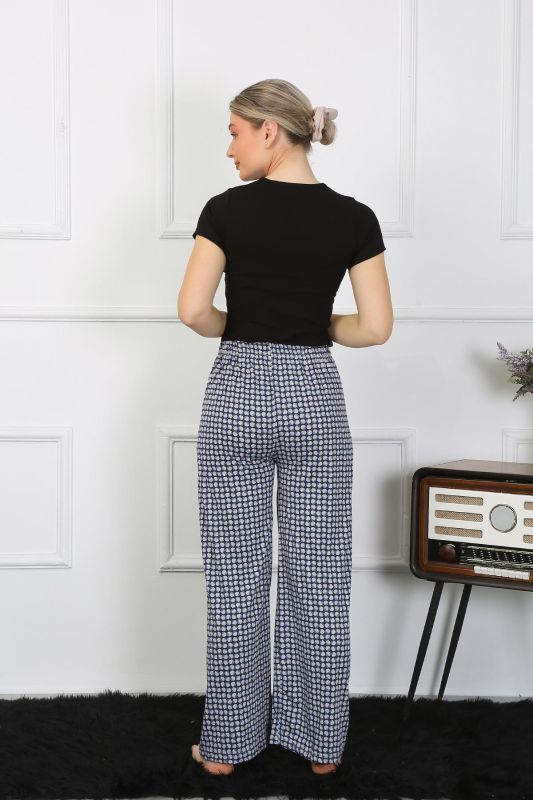 Moda Çizgi Kadın Bol Paça Penye Alt Üst Takım 5504 - 4