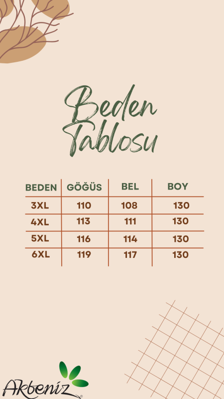 Moda Çizgi Kadın Büyük Beden Kalın Askılı Yırtmaçlı Gecelik 12103 - 7