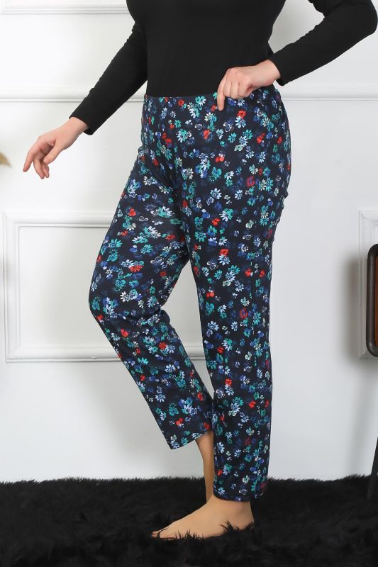Moda Çizgi Kadın Büyük Beden Tek Alt Pijama 27501 - 3