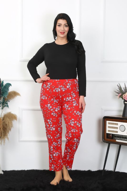 Moda Çizgi Kadın Büyük Beden Tek Alt Pijama 27503 - 1