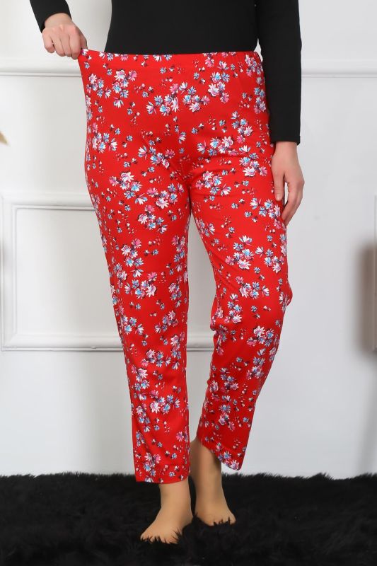 Moda Çizgi Kadın Büyük Beden Tek Alt Pijama 27503 - 4
