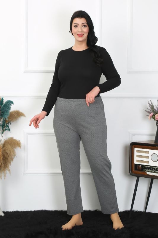 Moda Çizgi Kadın Büyük Beden Tek Alt Pijama 27504 - 1