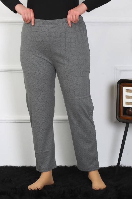 Moda Çizgi Kadın Büyük Beden Tek Alt Pijama 27504 - 3