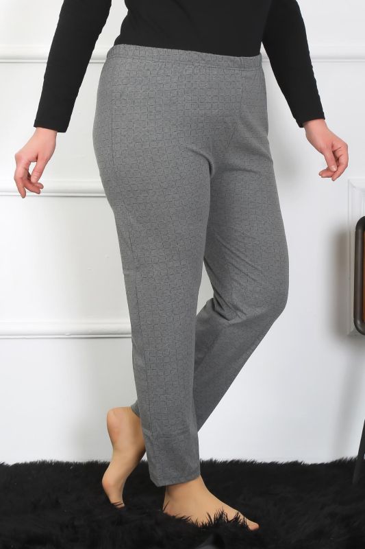 Moda Çizgi Kadın Büyük Beden Tek Alt Pijama 27504 - 4