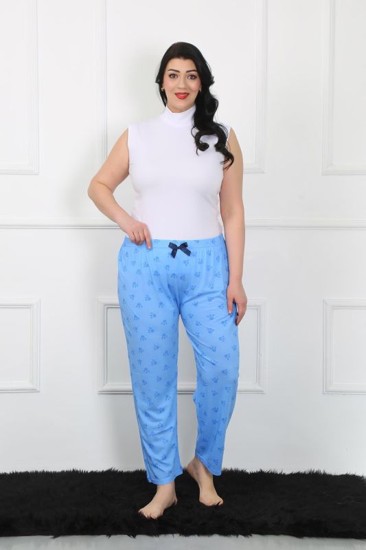 Moda Çizgi Women's Large Size Single Bottom Pajamas 27506 - 1