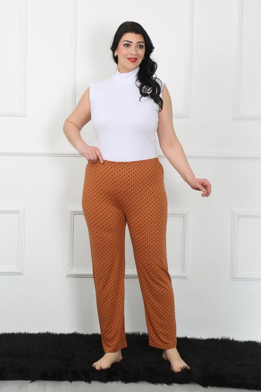 Moda Çizgi Women's Large Size Single Bottom Pajamas 27507 - 2