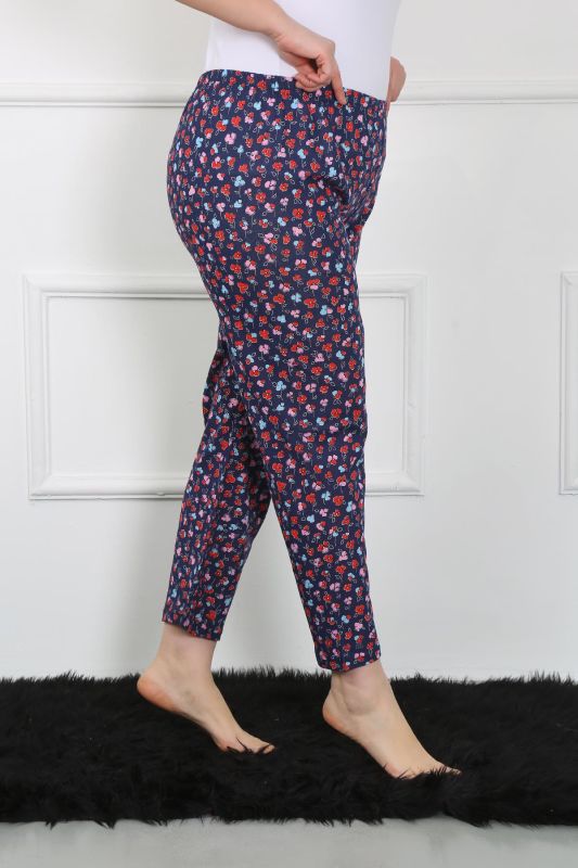 Moda Çizgi Kadın Büyük Beden Tek Alt Pijama 27508 - 3