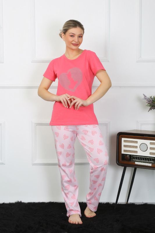 Moda Çizgi Kadın Kısa Kol Penye Pijama Takımı 4211 - 5
