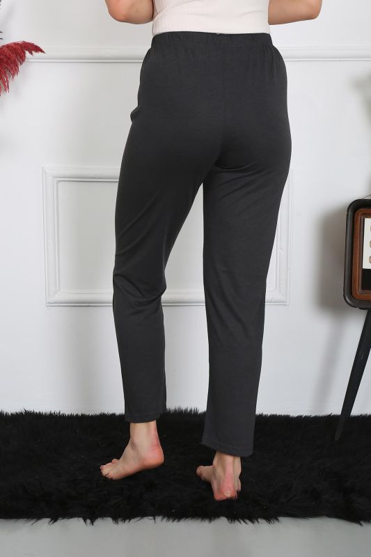 Moda Çizgi Kadın Pamuk Penye Tek Alt Pijama Füme 27514 - 5