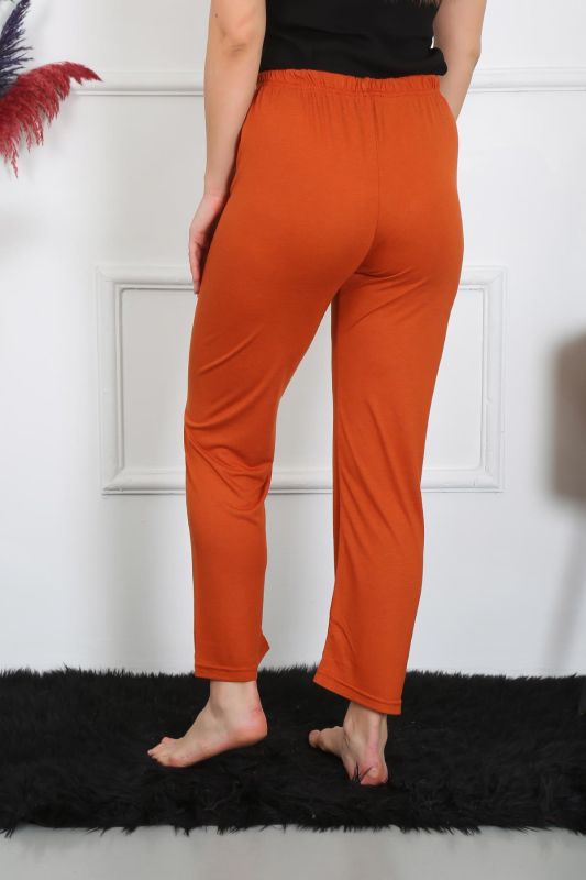 Moda Çizgi Kadın Pamuk Penye Tek Alt Pijama Kremit 27513 - 4