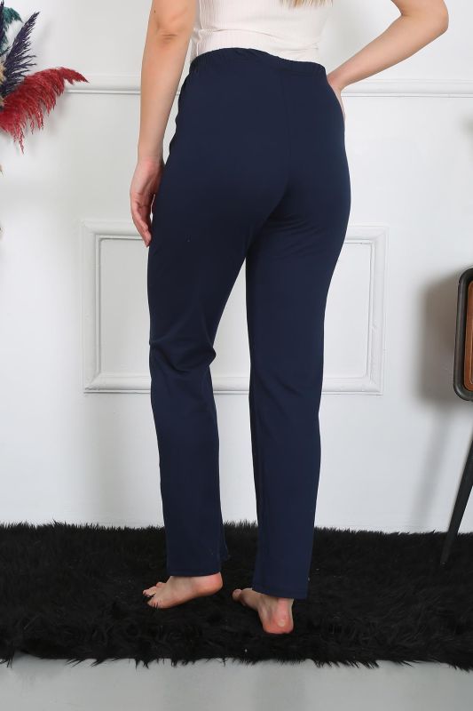 Moda Çizgi Kadın Pamuk Penye Tek Alt Pijama Lacivert 27514 - 5