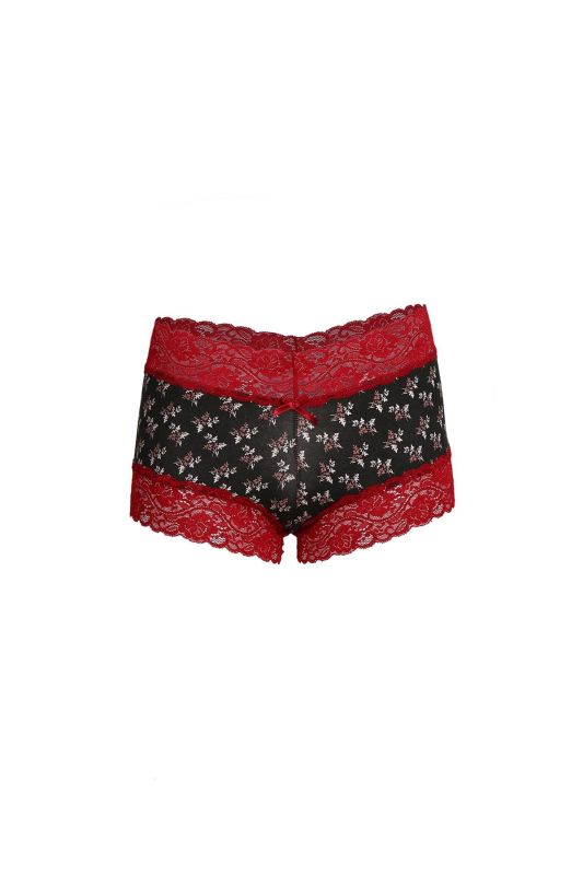 Moda Çizgi Kadın Pamuklu 2li Boxer Antrasit 40266 - 2
