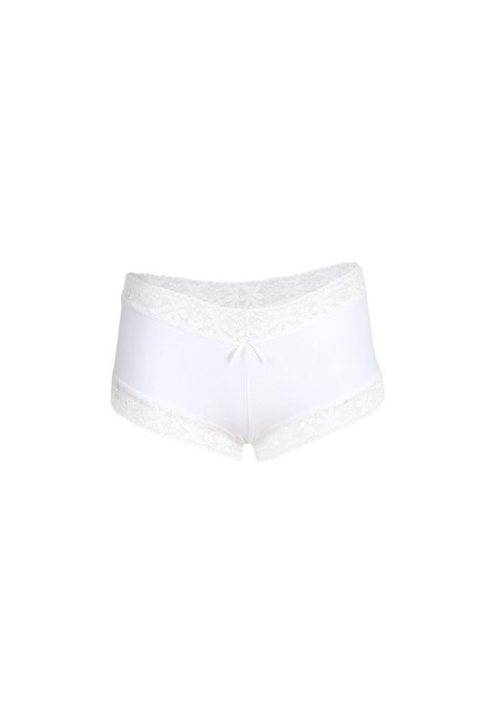 Moda Çizgi Kadın Pamuklu 2li Boxer Beyaz 40265 - 2