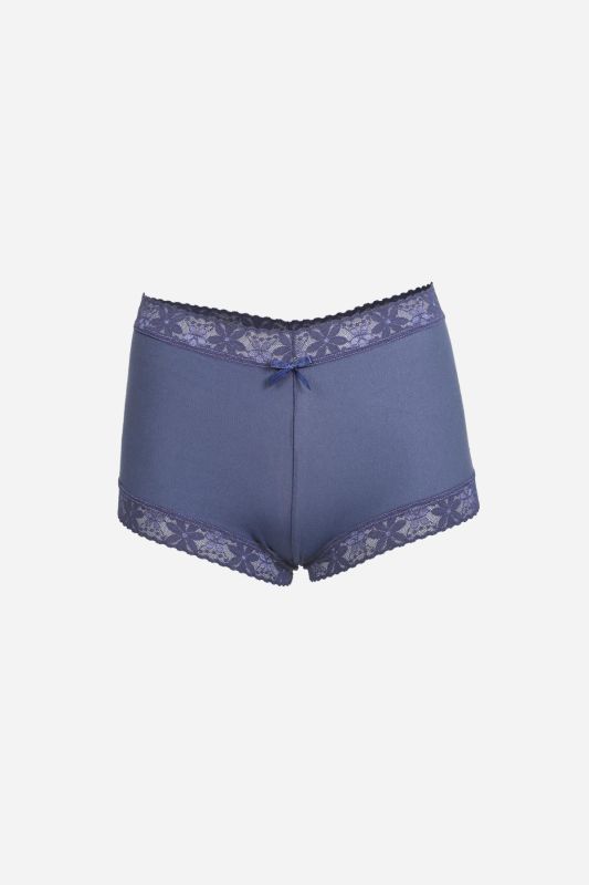 Moda Çizgi Kadın Pamuklu 2li Boxer İndigo 40277 - 2