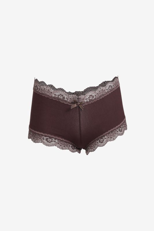 Moda Çizgi Kadın Pamuklu 2li Boxer Kahve 40278 - 2