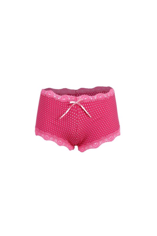 Moda Çizgi Kadın Pamuklu 2li Boxer Kırmızı 40266 - 2