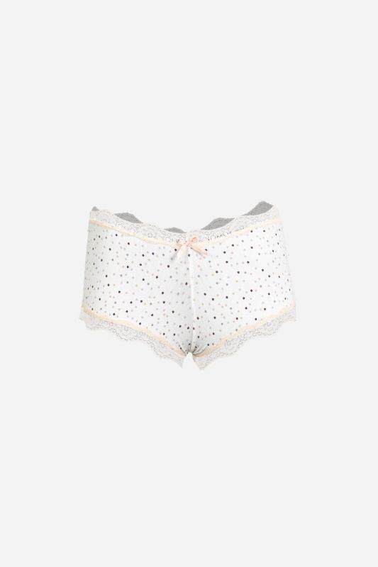 Moda Çizgi Kadın Pamuklu 2li Boxer Krem 40280 - 2