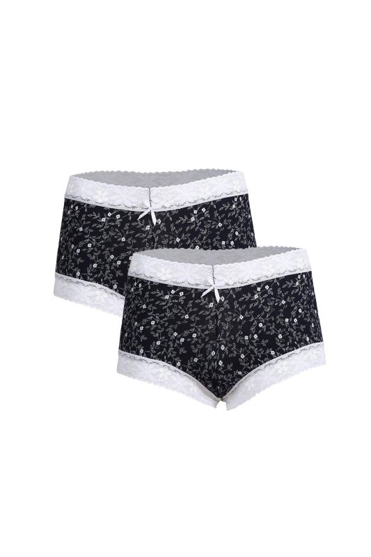 Moda Çizgi Kadın Pamuklu 2li Boxer Laci 40266 - 1