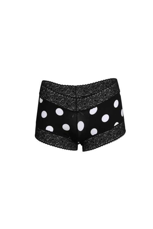 Moda Çizgi Kadın Pamuklu 2li Boxer Siyah 40269 - 2