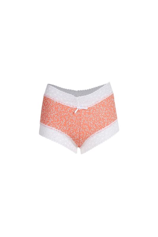 Moda Çizgi Kadın Pamuklu 2li Boxer Somon 40266 - 2
