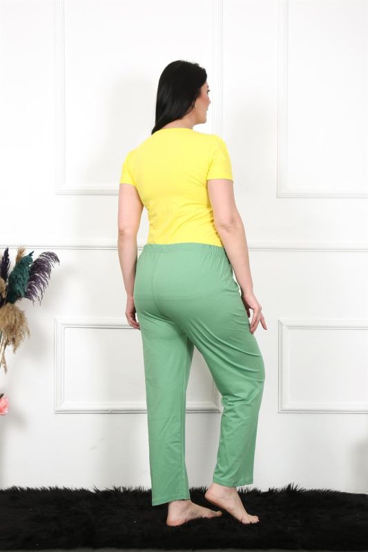 Moda Çizgi Kadın Pamuklu Büyük Beden Alt Pijama 27473 - 4