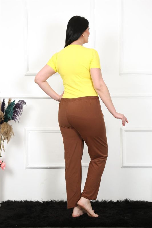 Moda Çizgi Kadın Pamuklu Büyük Beden Alt Pijama 27476 - 4