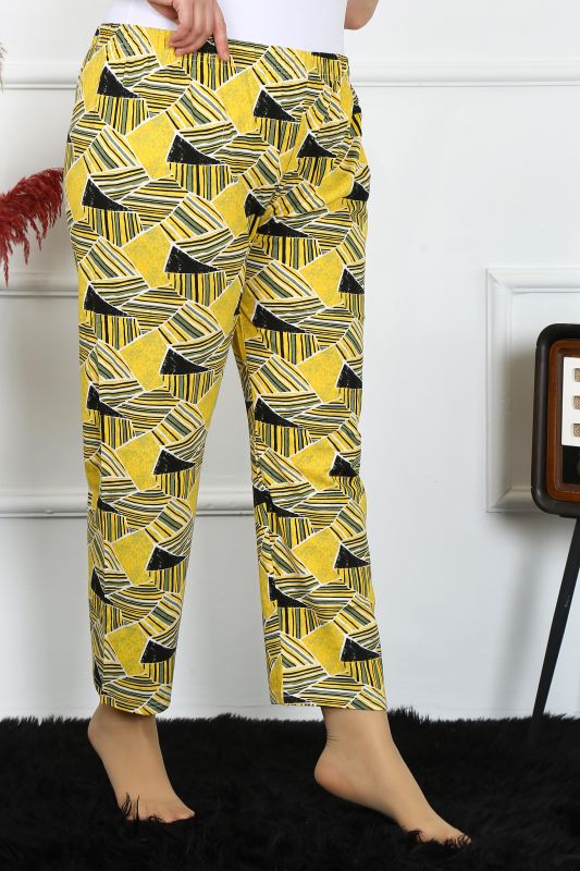 Moda Çizgi Kadın Pamuklu Büyük Beden Alt Pijama 27488 - 5