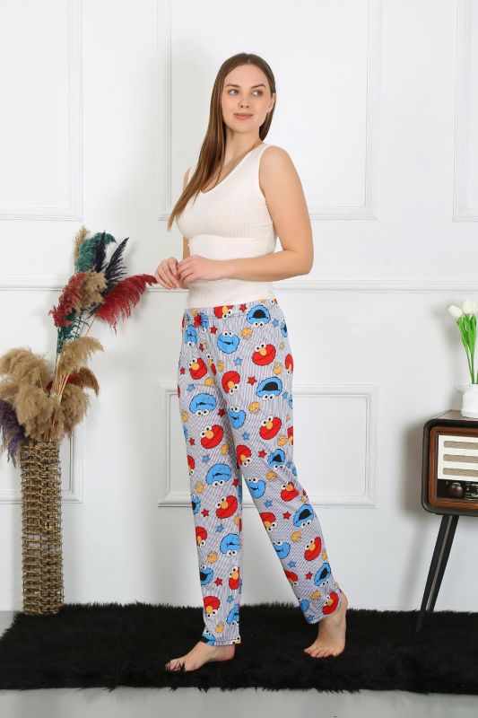 Moda Çizgi Kadın Pamuklu Tek Alt Pijama 27516 - 1