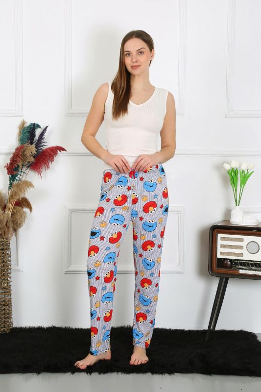 Moda Çizgi Kadın Pamuklu Tek Alt Pijama 27516 - 2
